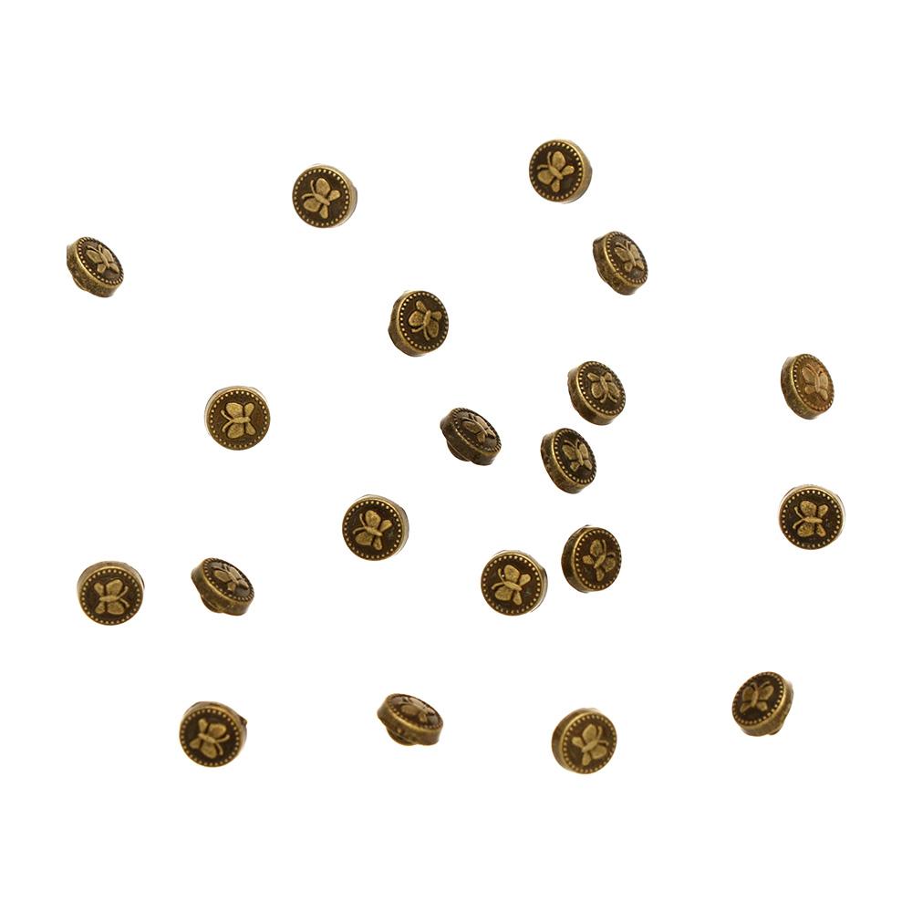 20pcs 5mm Mini Buttons For Doll Clothes Cute Metal Panda Buckle Doll Buttons Sewing DIY Crafts Handmade Dolls Decor Accessories