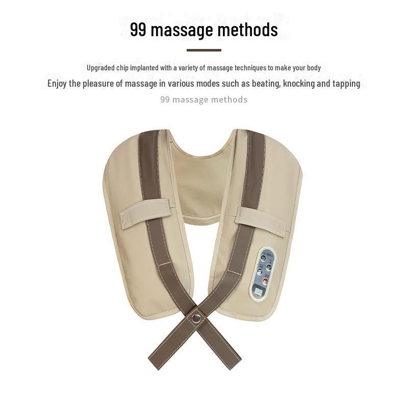 Многофункциональный массажер с подогревом для шеи, талии и плеч с функцией массажа, имитирующего человеческий организм