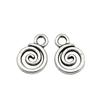 40шт Подвески-Вихри Подвески Античное Серебро Цвет Цинковый Сплав 11X8мм