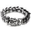 Панк Рок Китайский Дракон Лун Голова и Тело Цепочка Браслет для Мужчины Матовые Браслеты из Матовой Нержавеющей Стали Мужские Ювелирные Изделия