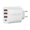 Зарядное устройство для Европы с 3 портами USB Type-C, быстрая зарядка, универсальные дорожные адаптеры для нескольких устройств