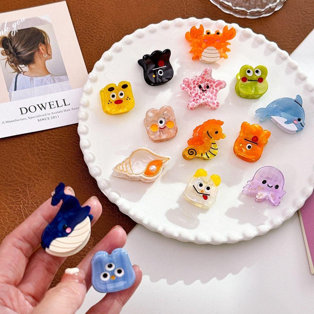 Acetic Acid Starfish Hair Claw Hair Clip Mini Hair Claw Cute Hair Crab Clip Headdress