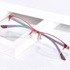 Myopia Glasses Women Blue Light Half Frame Computer Eyeglasses 2 PCS Female Ultralight Metal Square Nearsighted Eyewear 0 ~ -6.0