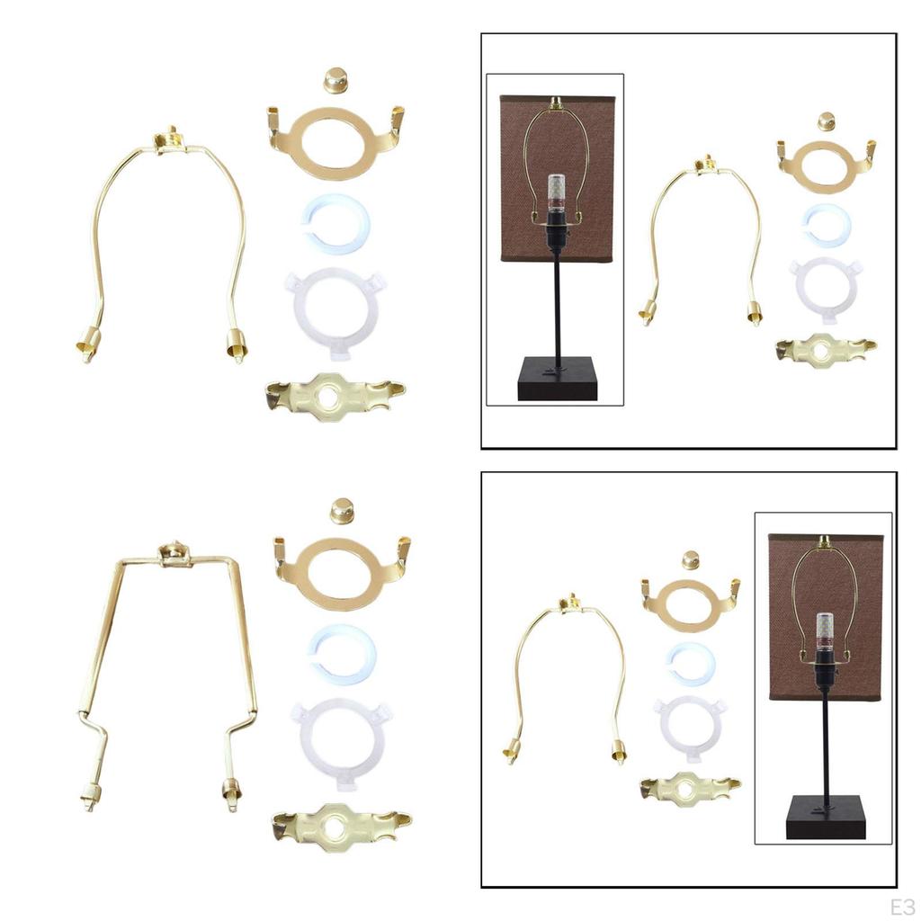 Adjustable Lamp Harp Set for Table/Floor Lighting with 6-10 Inch Base