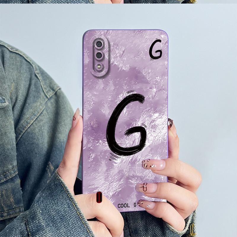 Для Samsung Galaxy A01 A015 Мягкий Жидкий Силиконовый Чехол для Телефона SamsungA01 Защитный Чехол Сладкий Цветок Буква Печатная Задняя Крышка