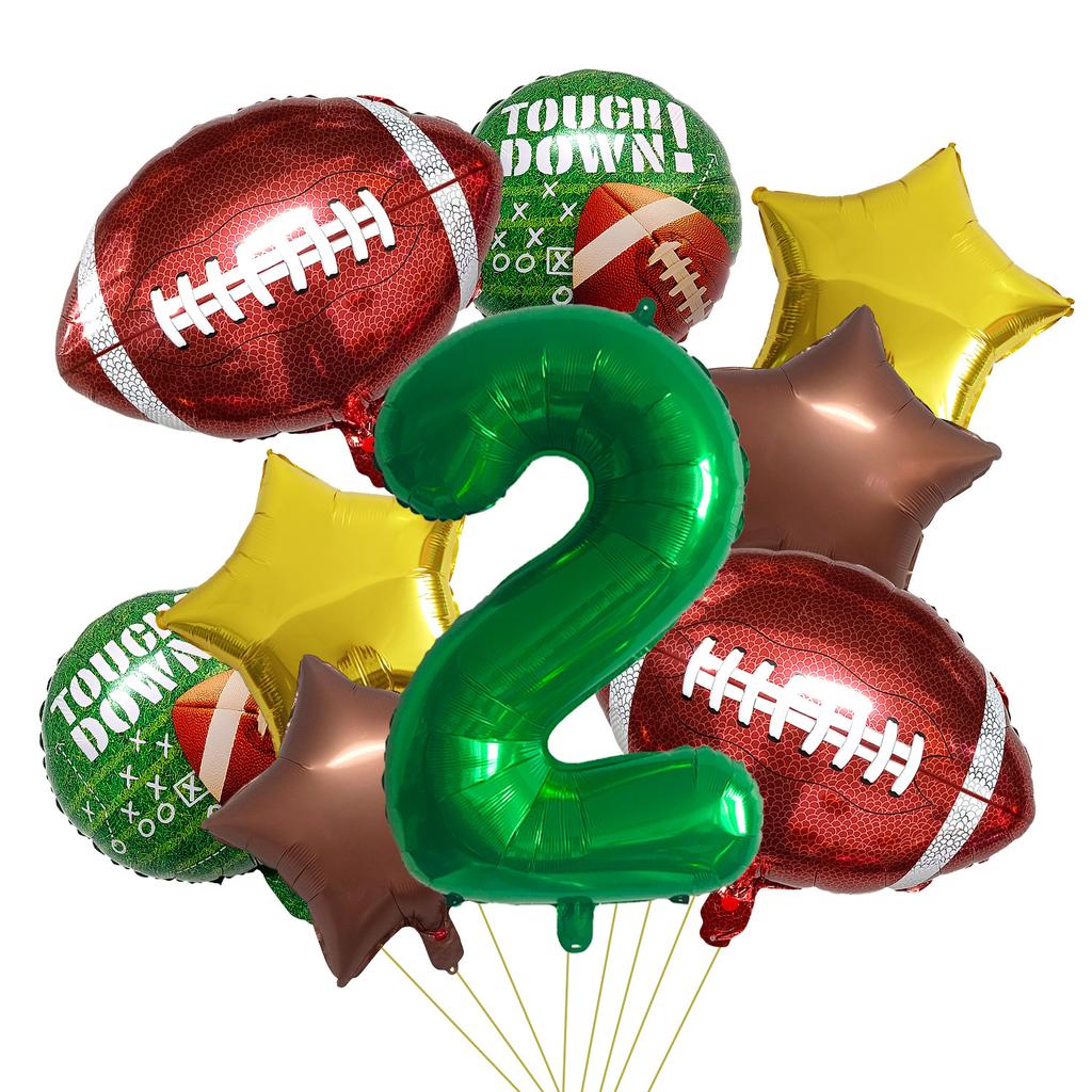 Rugby Balloon Set 32-inch Digital Children's Super Bowl Decorative Aluminum Film Balloon Scene Arrangement