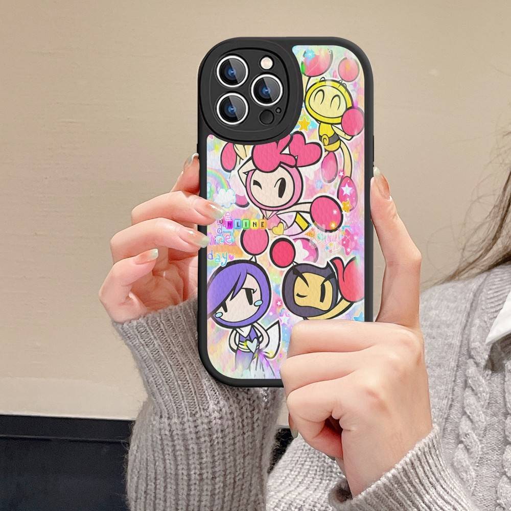 Super Bomberman Leather Phone Case For iphone 16 15 14 Plus 13 12 11 Pro Max Case