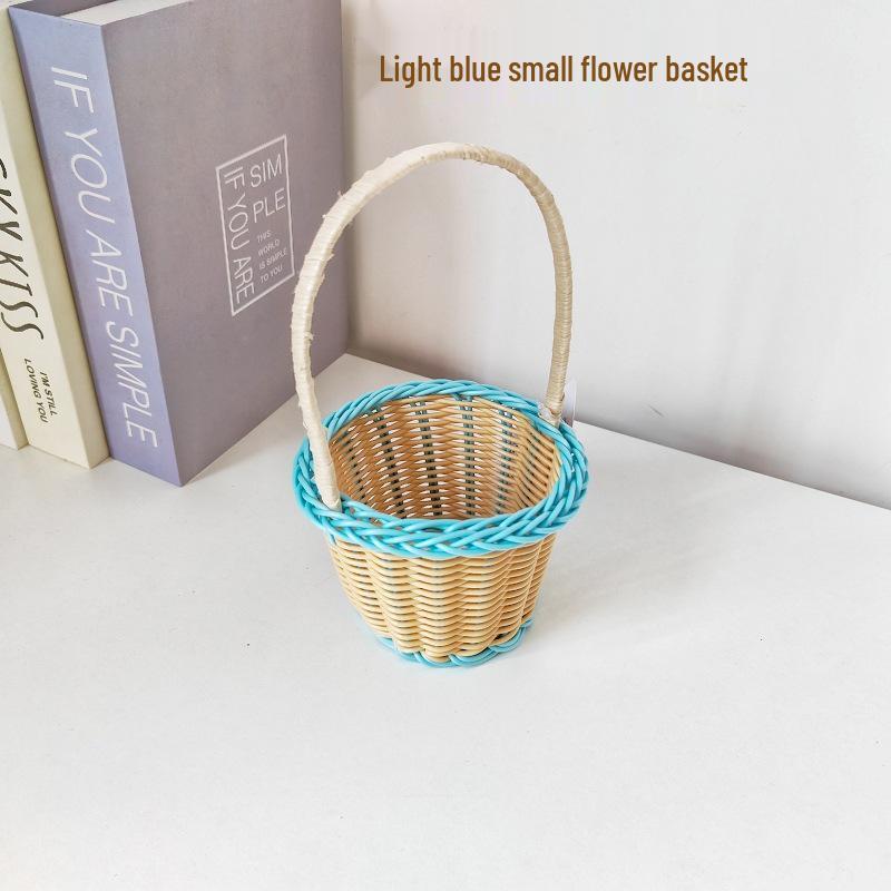 Ручная корзина для цветов, органайзер для косметики: Плетеная коробка для хранения «Монстр» и милый сувенир-сумочка