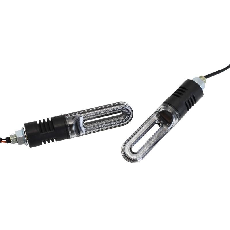 2PCS Motorcycle Turn Signal Lights Motorbike Lights Universal LED Motorbike Turning Indicators Daytime Running Waterproof 12V