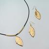Personalized Simple Leaf Earrings Necklace Set Temperament Classic Retro Earrings