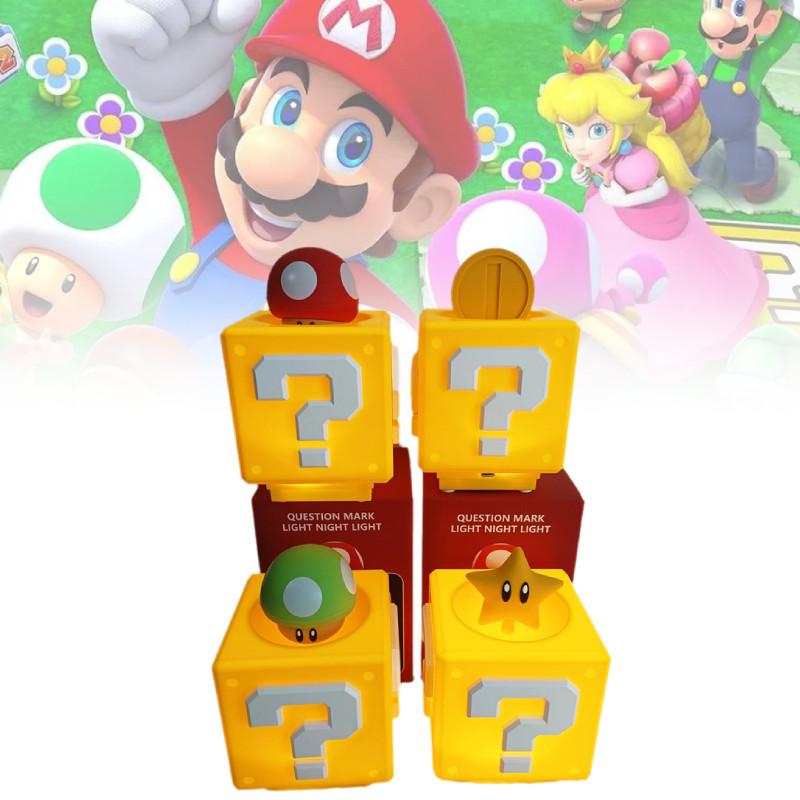 Брос Марио Супер Ночник Вопросительный Знак Звезда Гриб Спальня Перезаряжаемый