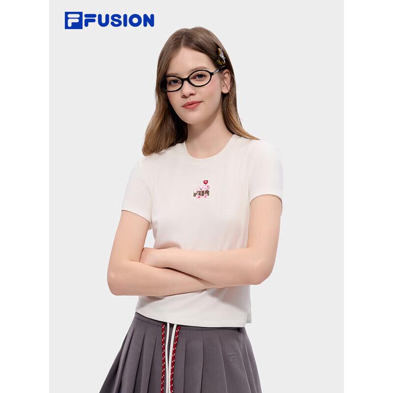 Fila FUSION Женская приталенная вязаная футболка с коротким рукавом