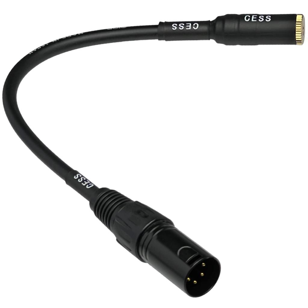 Черный штекер 4-контактный XLR на гнездо TRRRS сбалансированный аудиокабель-адаптер для наушников для усилителя наушников CESS-228 4,4 мм