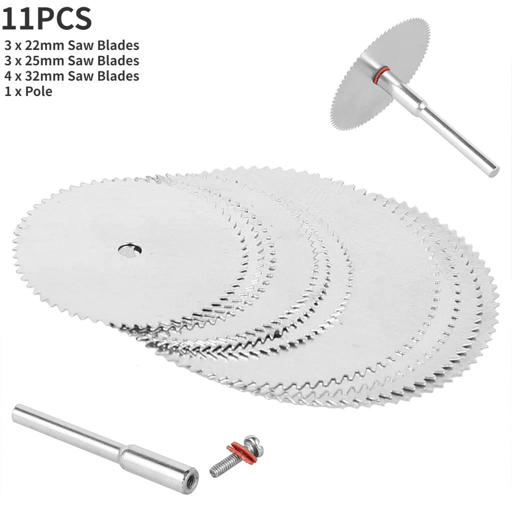 6-32 шт. Набор мини-дисковых пильных полотен, шлифовальный круг, отрезной диск для принадлежностей Dremel, вращающиеся инструменты для резки металла