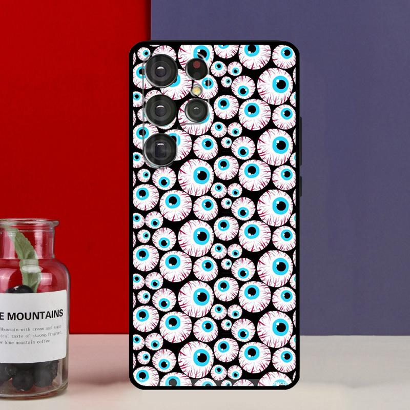 Чехол-фунда с узором из безумных глаз для Samsung Galaxy S25 Ultra S9 S10 S20 S22 Plus S21 FE S23 S24 Ultra