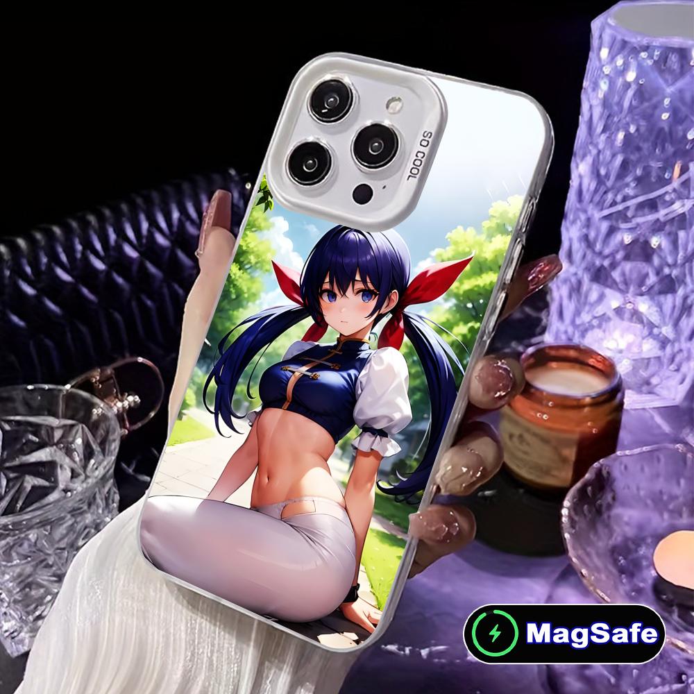 Fatal Fury Hotaru Futaba Phone Case for iPhone 17 16 15 14 13 12 11 X XR XS 8 7 Air Pro Max Plus White Translucent Cover