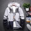 Fashion Color Blocking Men's Jacket Casual Trend Thin Windbreaker Jacket Hooded Jacket TopSpring and Autumn