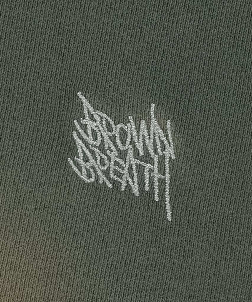 Худи с принтом Brownbreath на молнии - Хаки