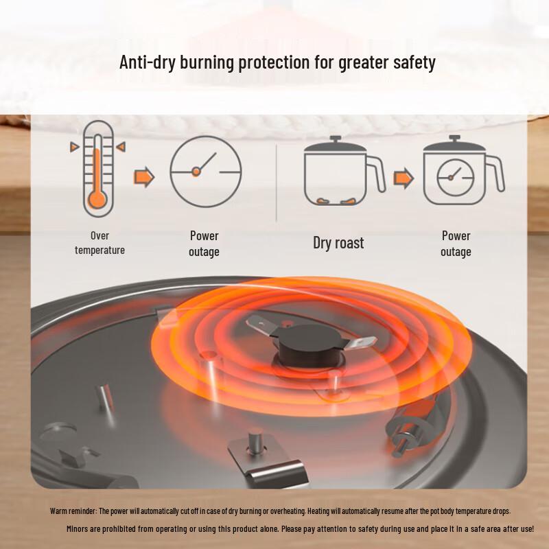 Joyoung 1.5L Multi-Function Electric Hot Pot Steamer CN plug (adapter included)