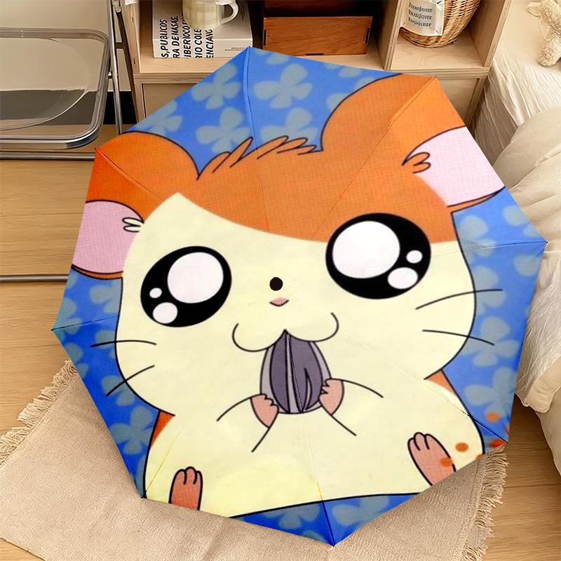 1 шт. Автоматический зонт Hamtaro Adventure - Подходящий для путешествий, улицы, портативный зонт, подарок на день рождения, предметы первой необходимости