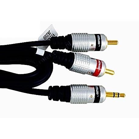 Cable Jack Plug 3.5Mm-2Xrca Hq Vitalco 0.5M
