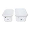 Fuji Enamel Deep Square Container Storage Container Set of 2 White Miffy Face