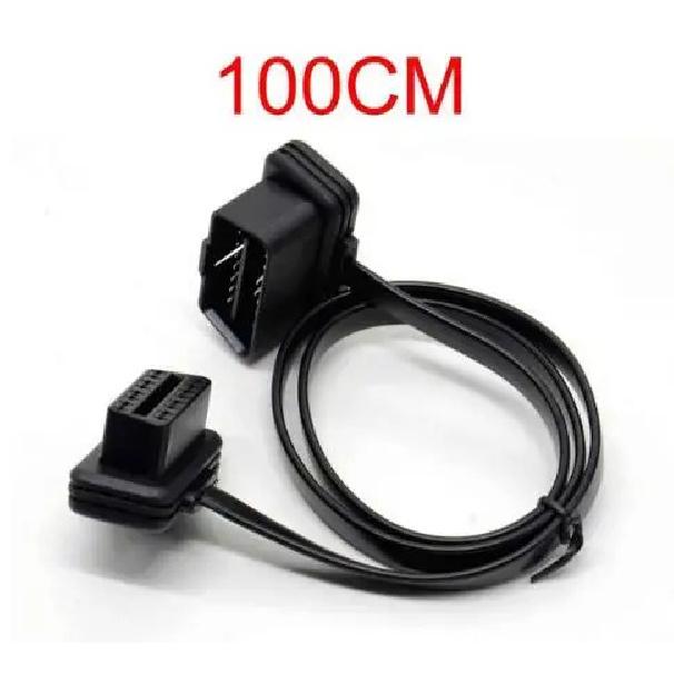 100cm 60cm Flat Thin As Noodle OBD2 OBDII OBD 16Pin ELM327 Male To Female Elbow Extension Cable Diagnostic Scanner Connector