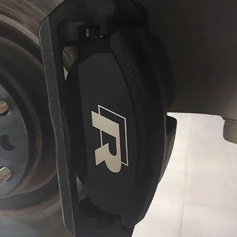 2026 Hot For VOLKSWAGEN VW 4Pcs Car Caliper Stickers Brake Wheel Hub Decals for Volkswagen VW GTI Rline Polo Golf Passat Tiguan 