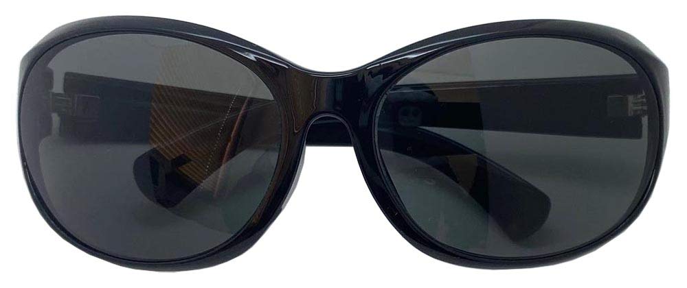 az Sunglasses Light Cut Sabae Manufacturer High Performance Curve Type Black Gray Lens [FaceTrick Label] UV/Near Infrared/Blue Lens/High Frame/Smoke