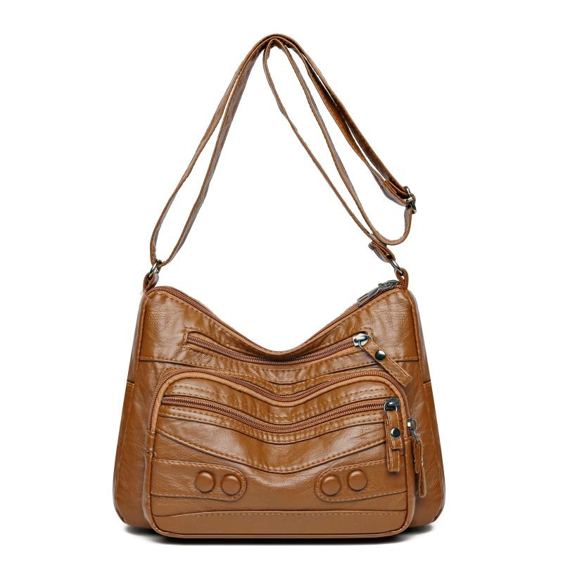 Сумка для среднего и пожилого возраста, женская сумка через плечо из мягкой кожи, большая вместительная сумка через плечо, материнская сумка