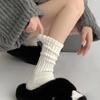 Socks Women'S Spring And Summer Trend Solid Color Stacking Socks Japanese High Value Medium Tube Socks Women'S Versatile Jk Socks