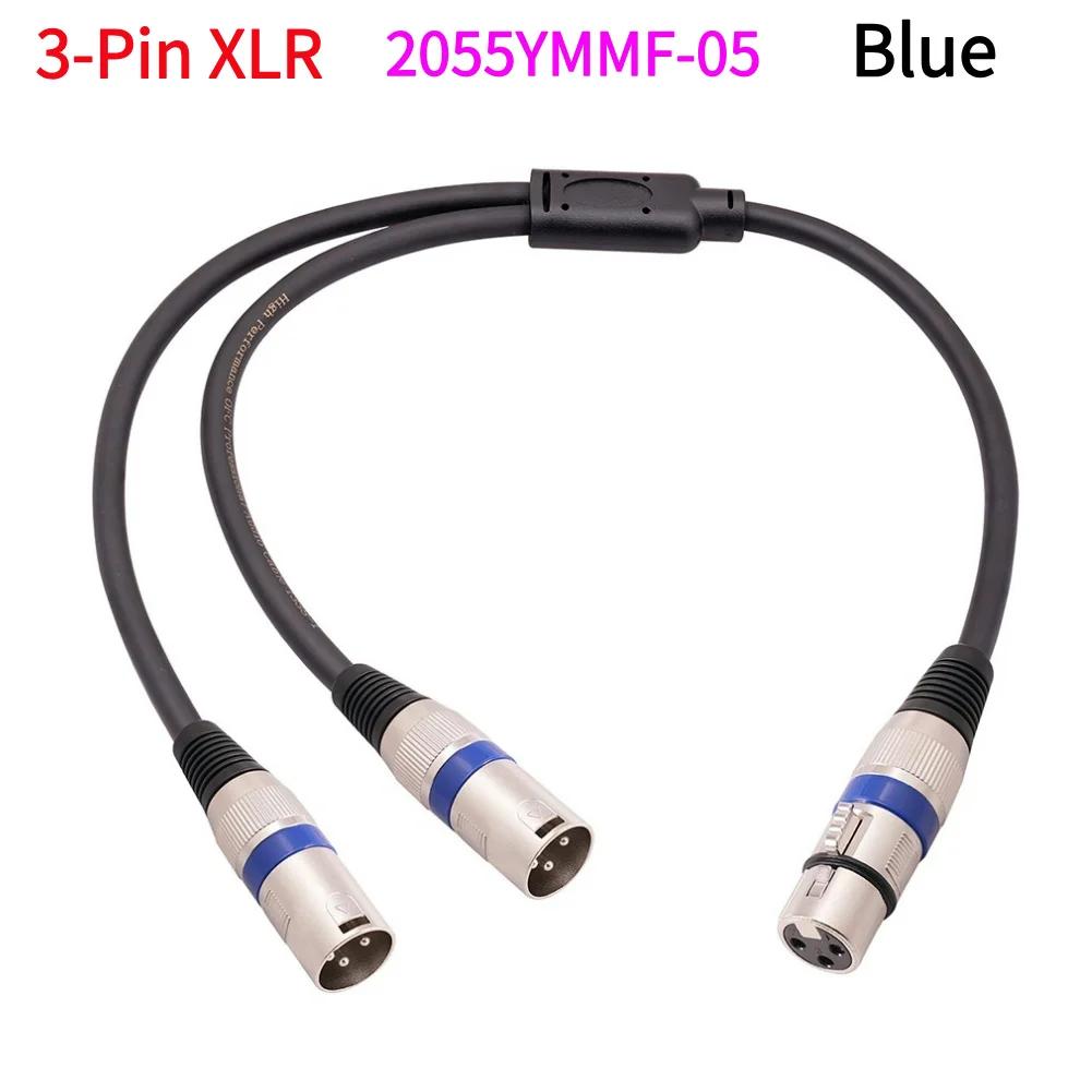 3-контактный XLR гнездо на двойной XLR штекер кабель 50см 3-контактный XLR кабель Аксессуары для снижения шума для усилителя микрофона динамика