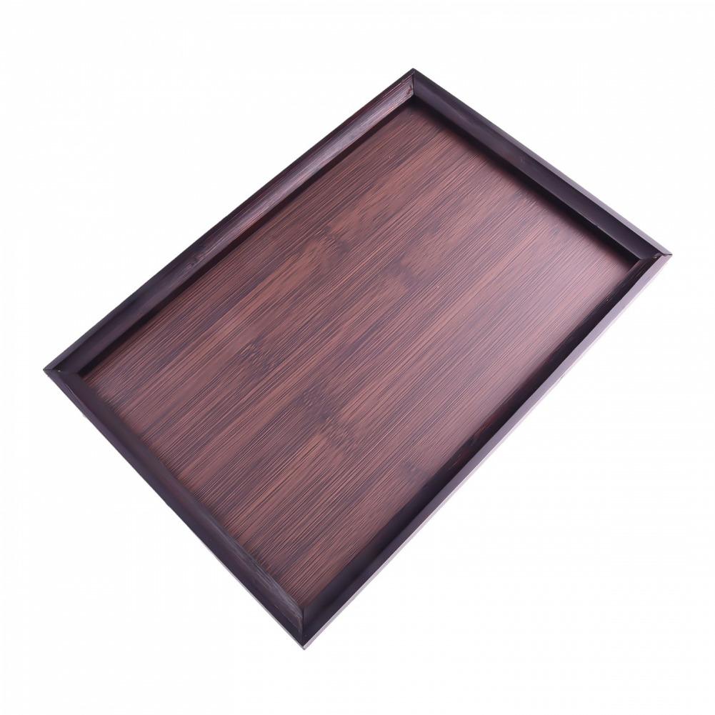 Wood Serving Tray Tableware Food Tray Rectangular Food Platter with Edge for Home Decor, Food, Vegetables, Fruit