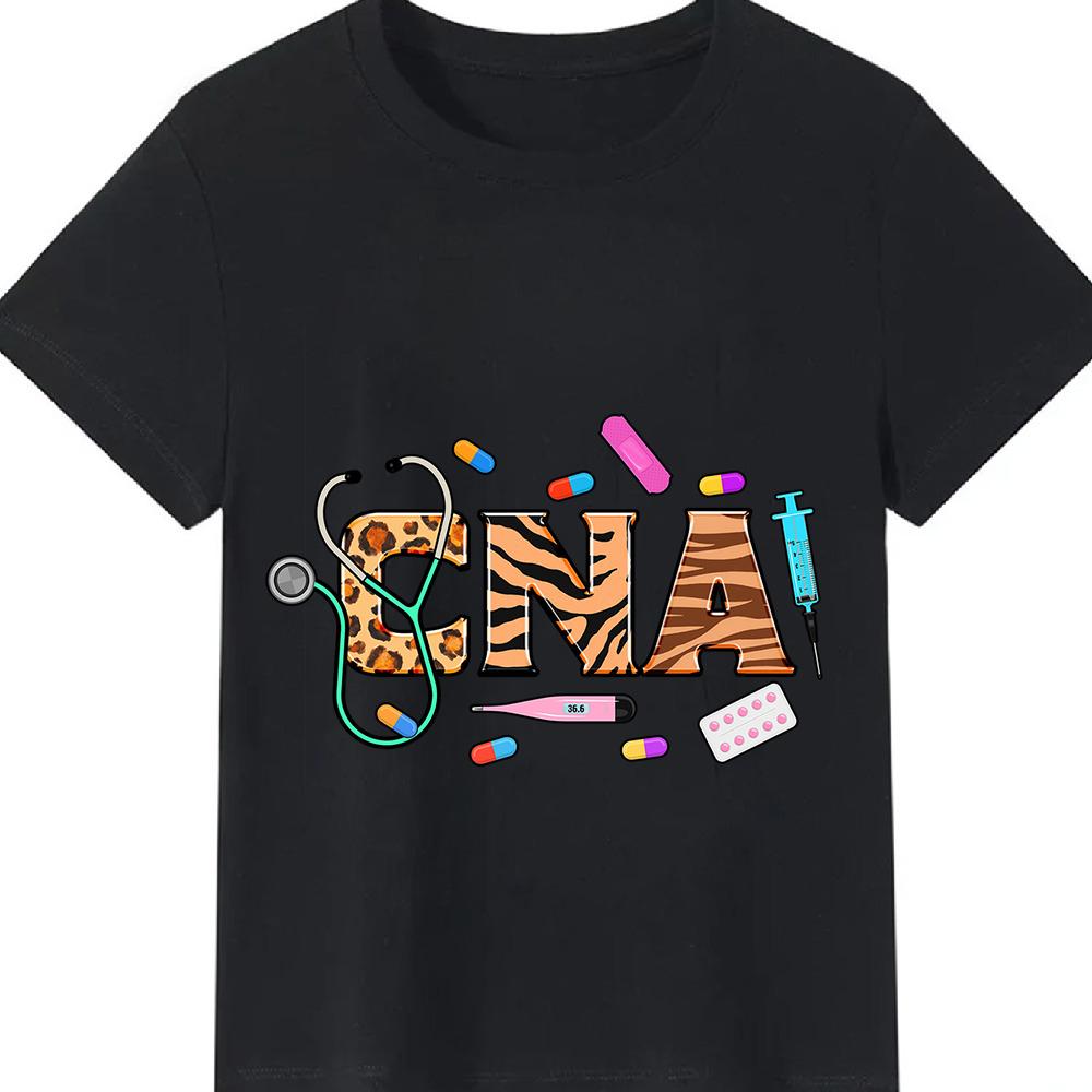 1pcunisexs Tshirt Casual Kawaii Sunflower Butterfly Pattern Print Tshirt Comfortable Casual Unisexs Clothing Black Top