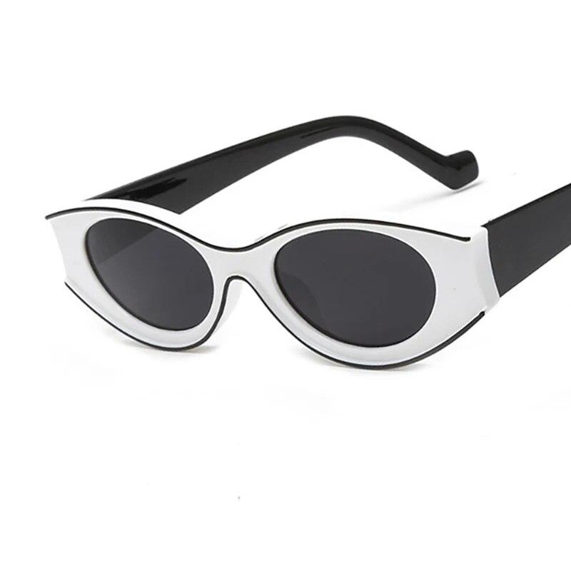New Vintage Cat Eye Sunglasses Small Frame Retro Sunglasses Color Contrast Protection Eyewear Fashion Trendy Streetwear Eyewear