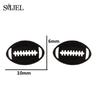 Fashion Baseball Studs Earrings Women Stainless Steel Running Ball Yoga Bicycle Hockey Sports Earrings Ballet Spades Jewelry