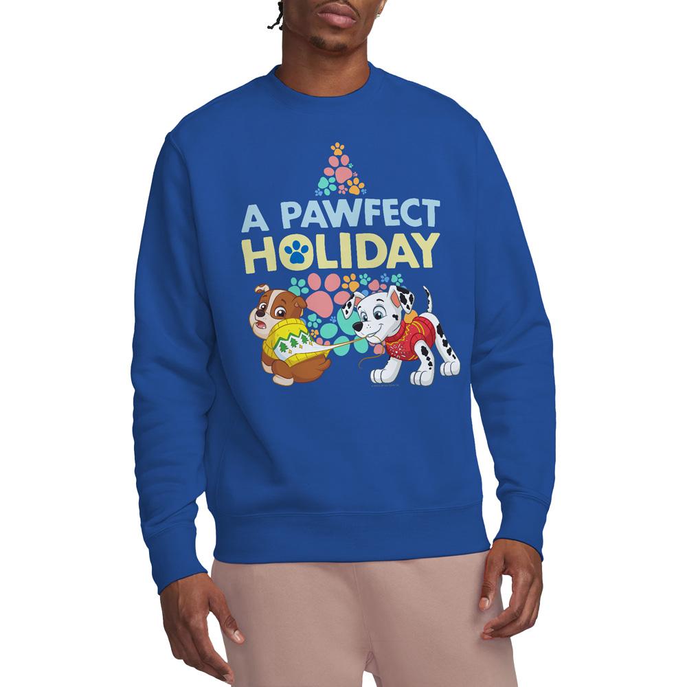Paw Patrol Unisex Adult A Pawfect Holiday Rubble & Marshall Christmas Sweatshirt