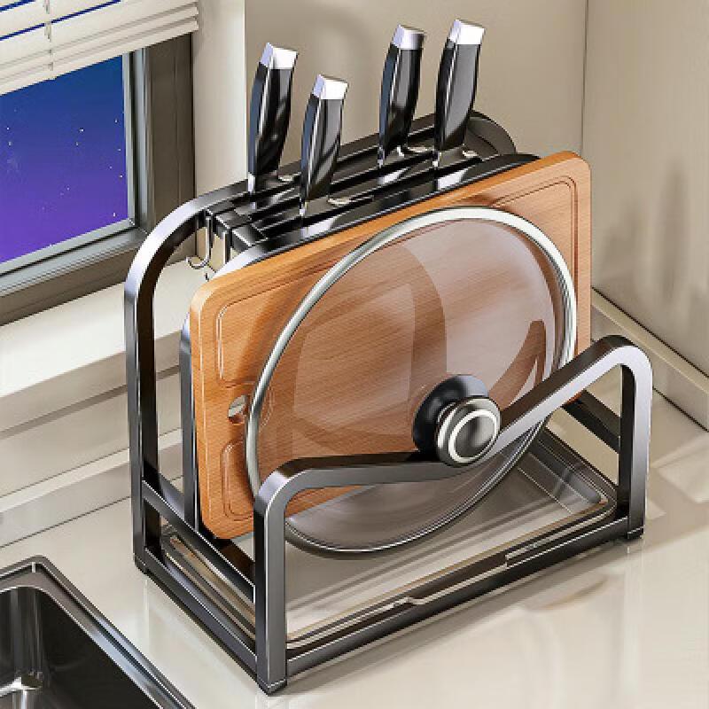 Multi-functional Kitchen Knife & Pot Lid Organizer