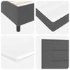Box Spring Bed with Mattress Dark Gray 80 x 200 cm Fabric