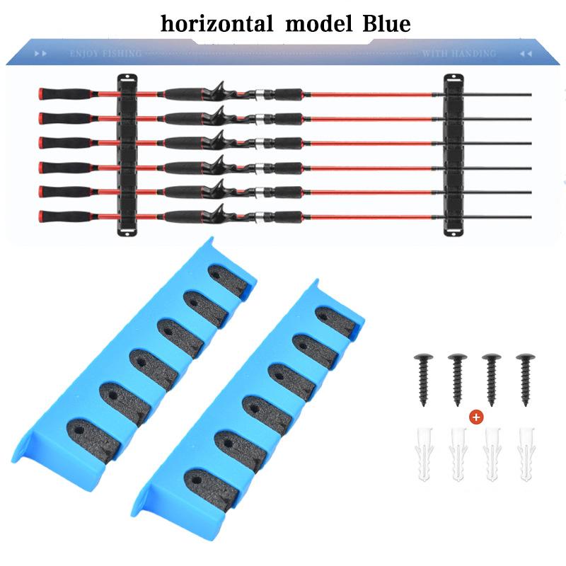 1 пара настенных кронштейнов для удочек, настенный кронштейн для удочек из АБС-пластика, ручка из пенопласта, многослотовый дизайн для хранения удочек и рыболовных инструментов
