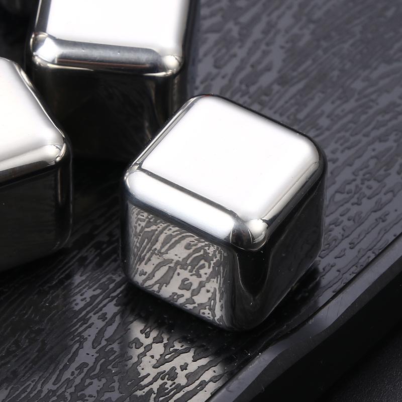 Многоразовый набор кубиков льда из нержавеющей стали для сока, пива, вина, виски, охладитель для пищевых продуктов, охлаждающий куб для домашней вечеринки, барные принадлежности