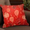 1 шт. Двусторонняя печать винтажный праздничный чехол для подушки 17,7*17,7 дюймов наволочка устойчивая к пятнам дизайн для декора гостиной без сердцевины в комплекте