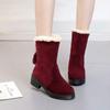 Tassel Woman Shoes Platform Chunky Snow Boots for Women New In Comfortable and Elegant No Slipery Anti Slip Winter 2024 Trend Pu