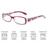 Ladies Spring Hinged Flower Printing Resin Reading Glasses