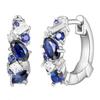 Earrings, Earrings, New Color Sapphire Blue Earrings, Rhine Blue Zircon Earrings, Small Broken Diamond Earrings