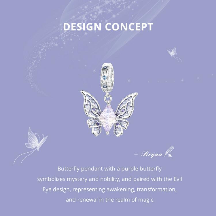 BAMOER стерлингового серебра 925 пробы волшебные подвески-бабочки Солнце и Луна бусины подходят для женщин оригинальные браслеты DIY ювелирные изделия