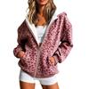 Womens Leopard Print Zip Up Hoodie Loose Casual Long Sleeve Sweatshirt Jacket 2026 Fall