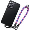 Case for Xiaomi Redmi Note 12 Pro 5G - Xiaomi - Black Shockproof - Anti-Scratch - Removable Multicolored Lanyard