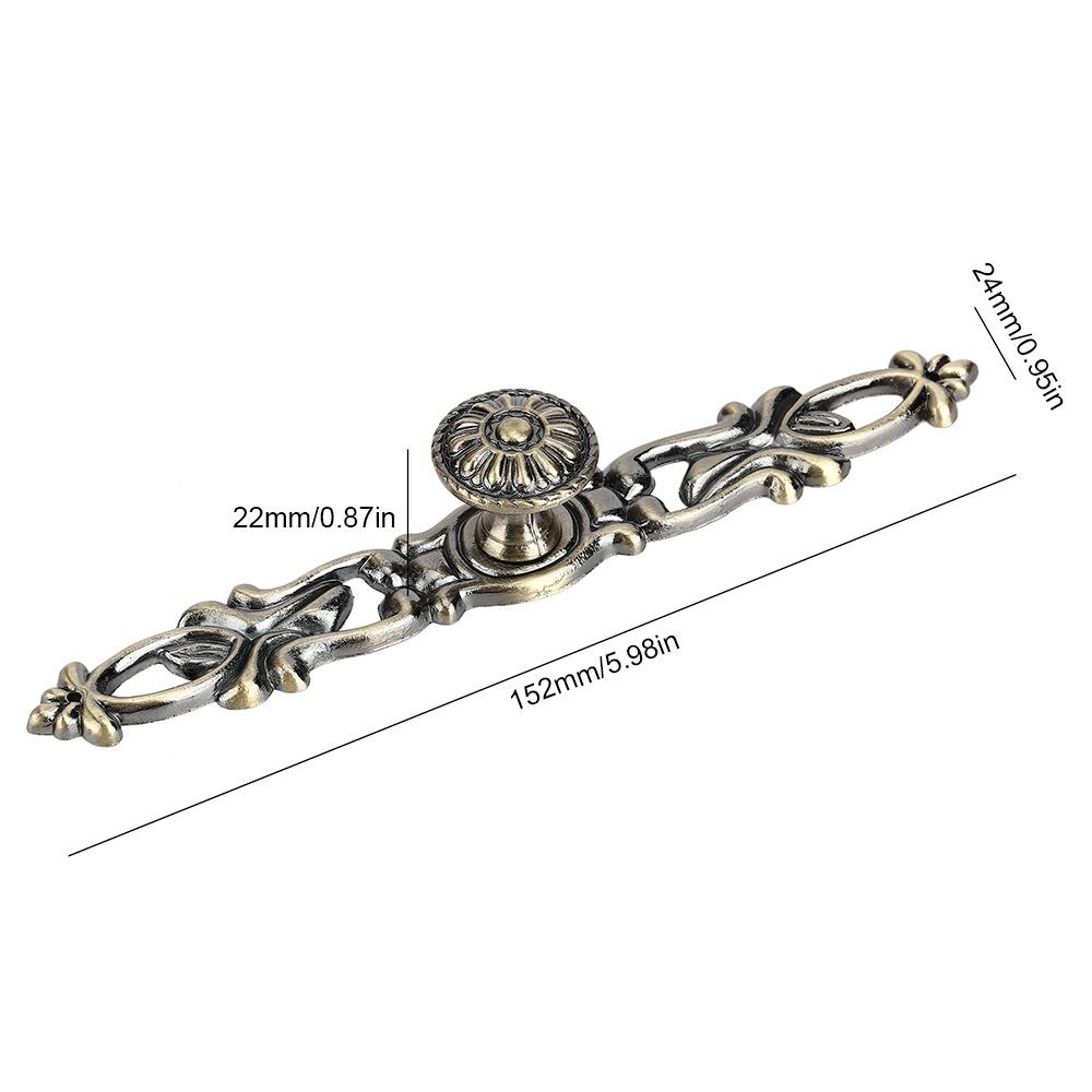 4pcs Antique Bronze Drawer Pulls Zinc Alloy Door Handles Vintage Cabinet Handles Kitchen