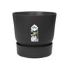 Greenville 30 Round Flower Pot - Outdoor - Ø 29.5 X H 27.8 Cm - Living Black